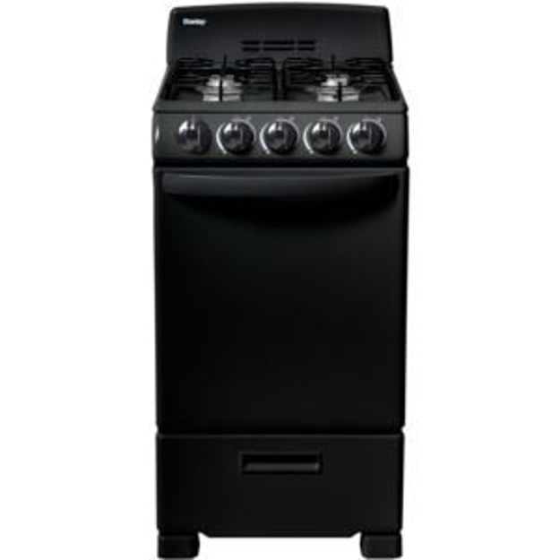 Picture of 20-In. Gas Range with Sealed Burners, Electric Ignition and 2.3-Cu. Ft. Oven Capacity in Black