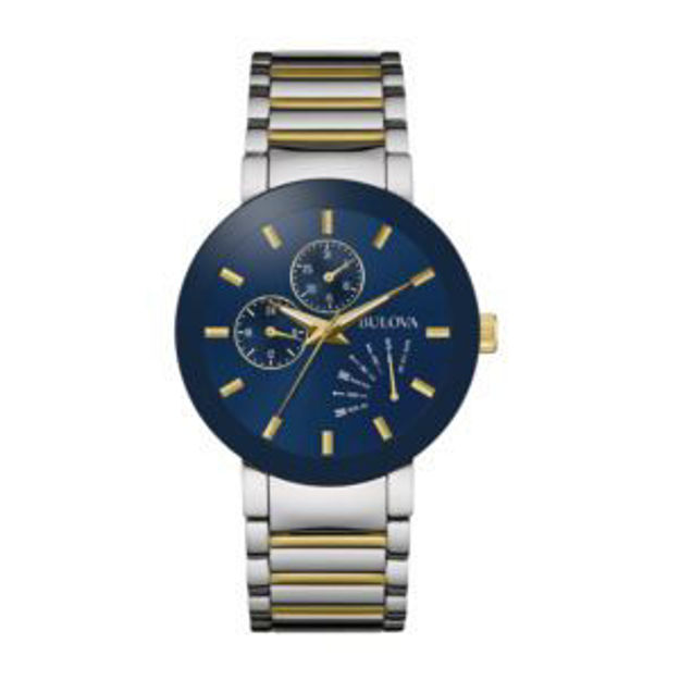 Picture of Mens Classic Two-Tone Watch Blue Dial