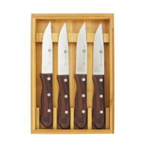 Picture of 4pc 4.5" Steakhouse Steak Knife Set w/ Storage Case