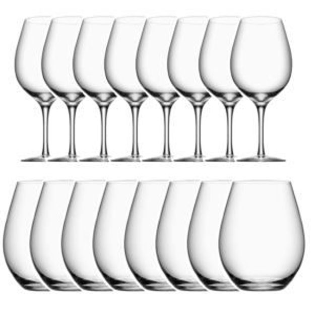 Picture of More Wine and More Stemless Wine 16 pc set