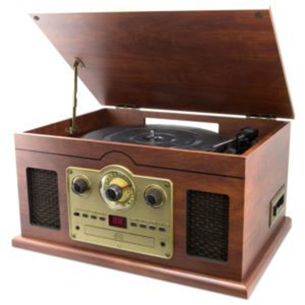 Picture of Retro Turntable System w/ CD, Cassette Player & AM/FM Radio