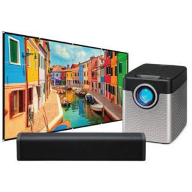 Picture of 720p Projector with Screen and Bluetooth Soundbar