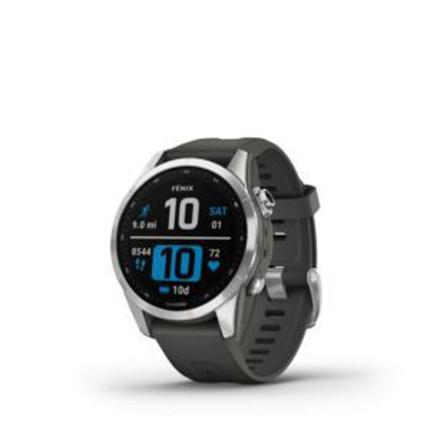 Picture of Garmin fenix 7S - Standard Edition, Silver with Graphite Band