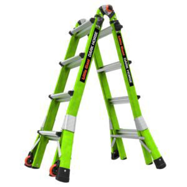 Picture of Dark Horse 2.0 Model 17 Fiberglass Articulated Extendable Ladder