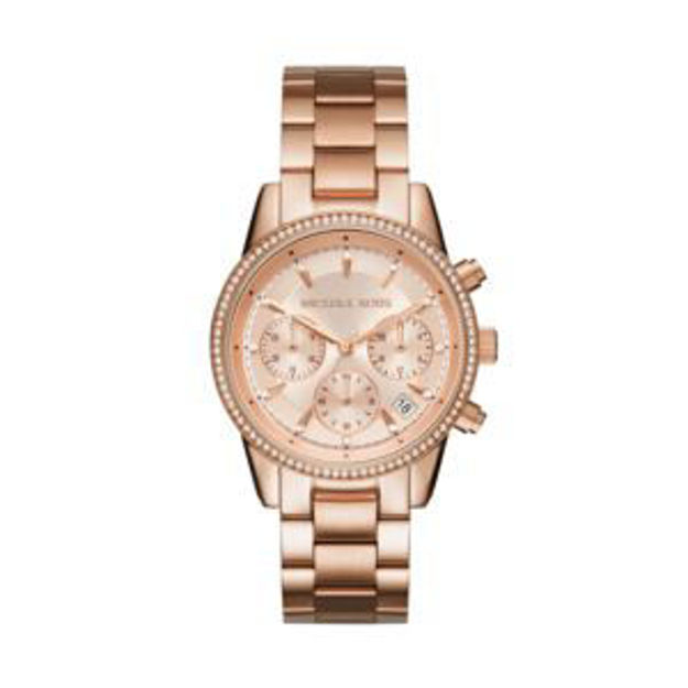 Picture of Ladies Ritz Pave Rose Gold-Tone SS Watch Rose Gold Dial