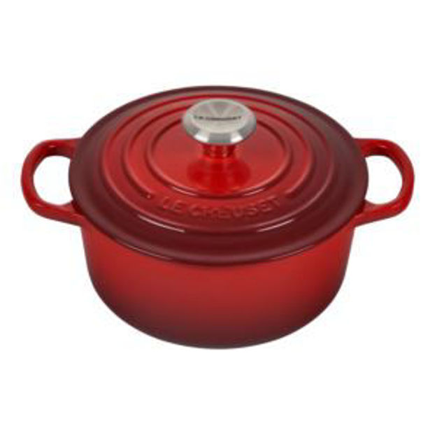 Picture of 2qt Signature Cast Iron Round Dutch Oven Cerise