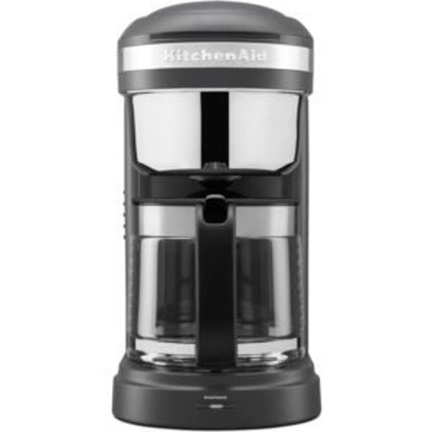 Picture of 12-Cup Drip Coffee Maker with Spiral Showerhead and Programmable Warming Plate in Matte Charcoal Gra