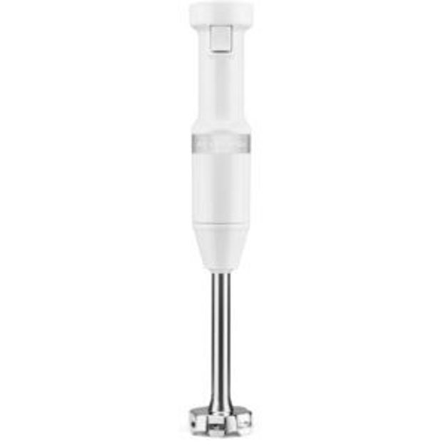 Picture of Corded Variable-Speed Immersion Blender in White with Blending Jar