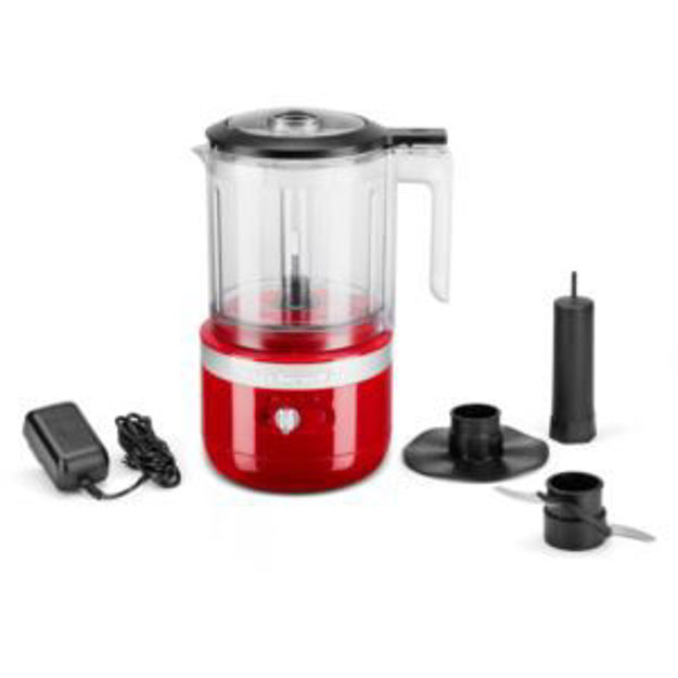 Picture of Cordless 5-Cup Food Chopper with Multi-Purpose Blade and Whisk Accessory in Empire Red