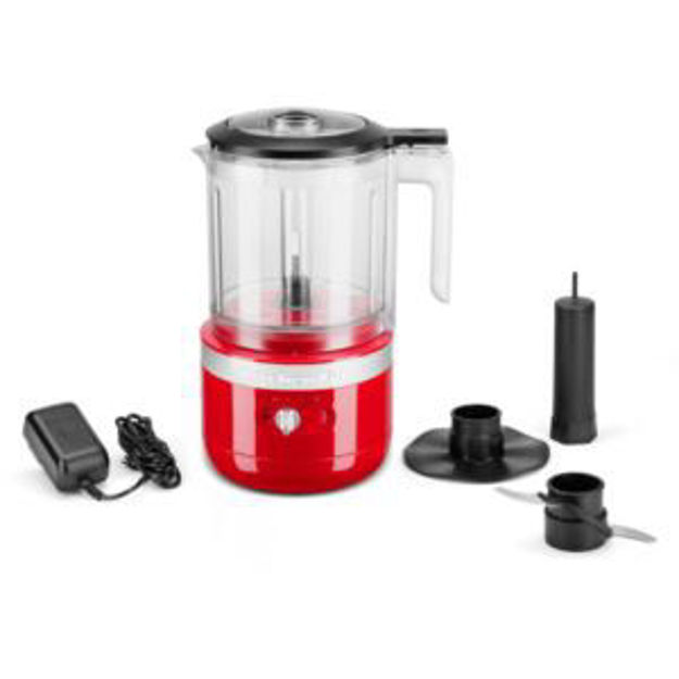 Picture of Cordless 5-Cup Food Chopper with Multi-Purpose Blade and Whisk Accessory in Passion Red