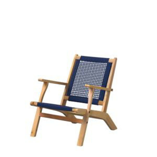 Picture of Vega Natural Stain Outdoor Chair Navy Blue