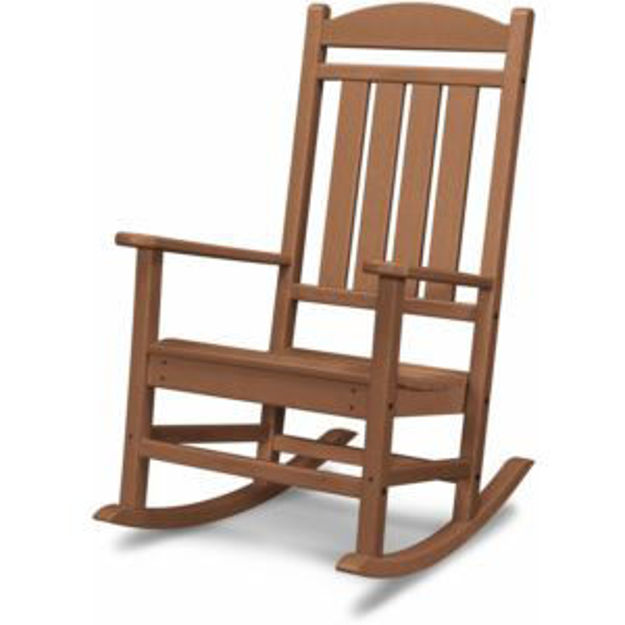 Picture of All-Weather Pineapple Cay Porch Rocker in Teak
