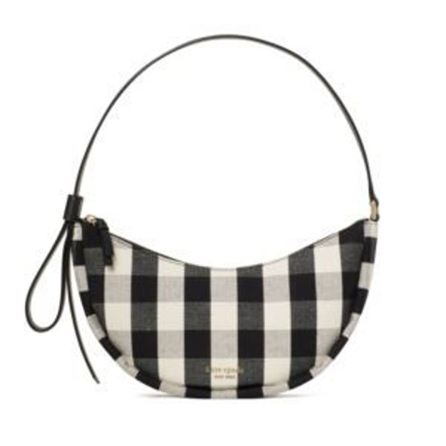 Picture of Smile Gingham Small Shoulder Bag - Black Multi