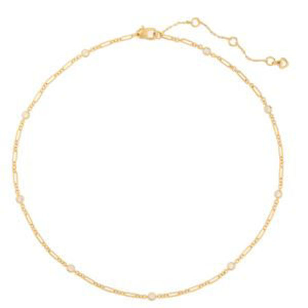 Picture of One In A Million Chain Necklace - Clear/Gold