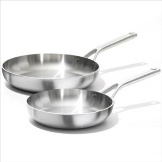 Picture of Mira Tri-Ply Stainless Steel 2pc Fry Pan Set