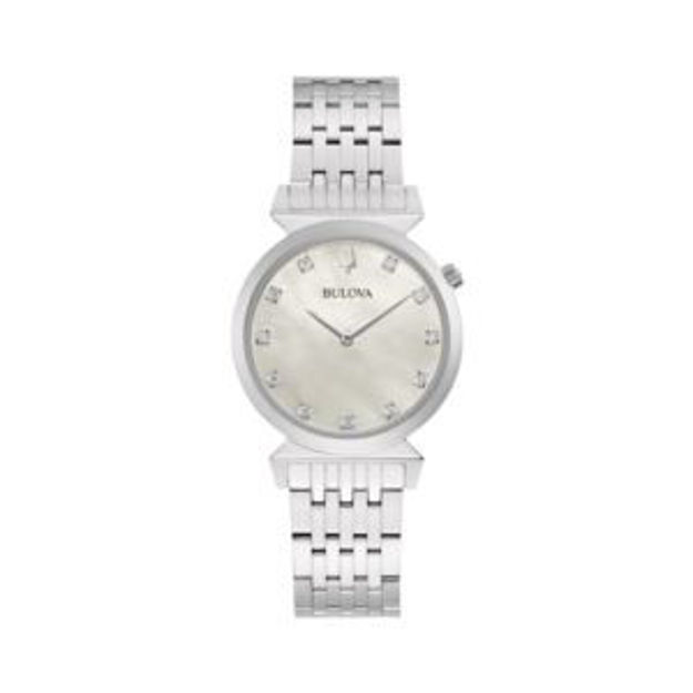 Picture of Ladies' Regatta Diamond Silver-Tone Stainless Steel Watch MOP Dial