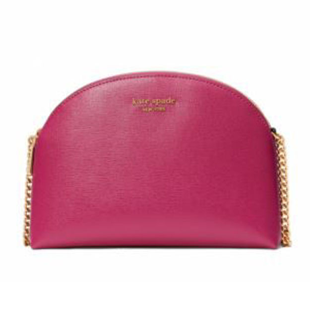 Picture of Morgan Double Zip Dome Crossbody -  Plum Liqueur