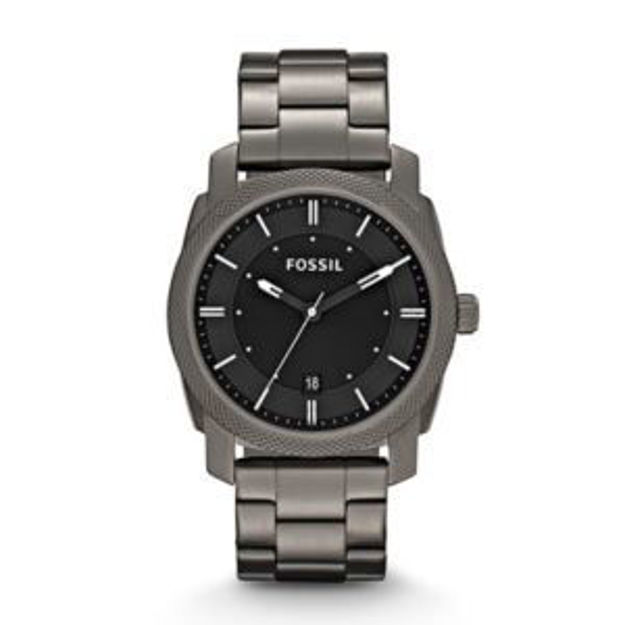 Picture of Mens Machine Smoke Stainless Steel Watch Black Dial