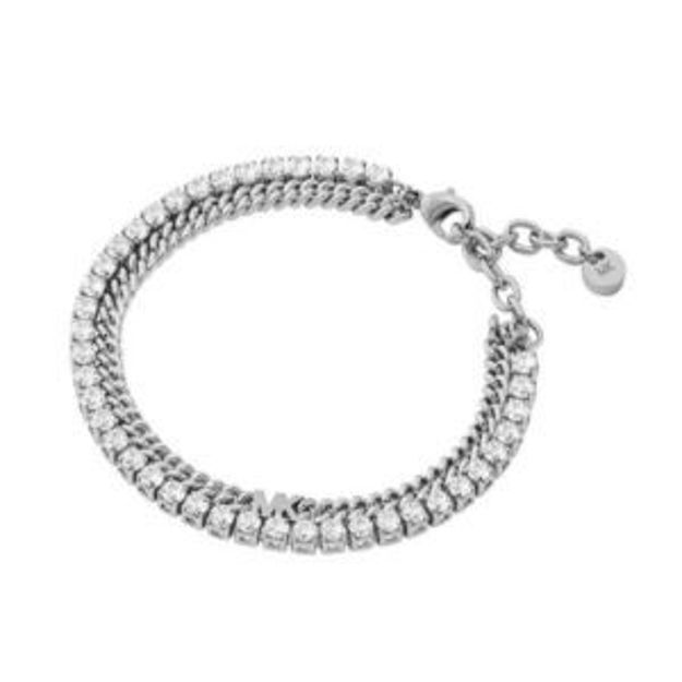 Picture of Ladies Double Layer Tennis Bracelet Silver