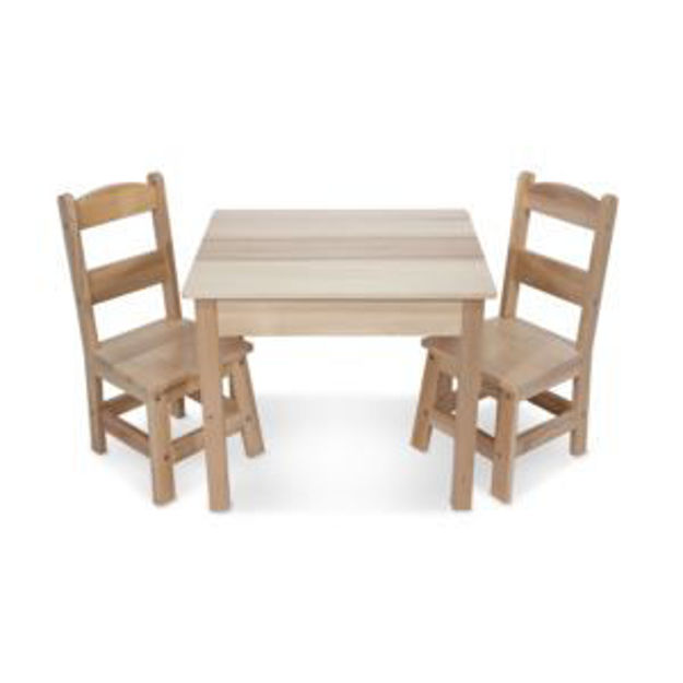 Picture of 3pc Wooden Table & Chairs Set Ages 3-6 Years