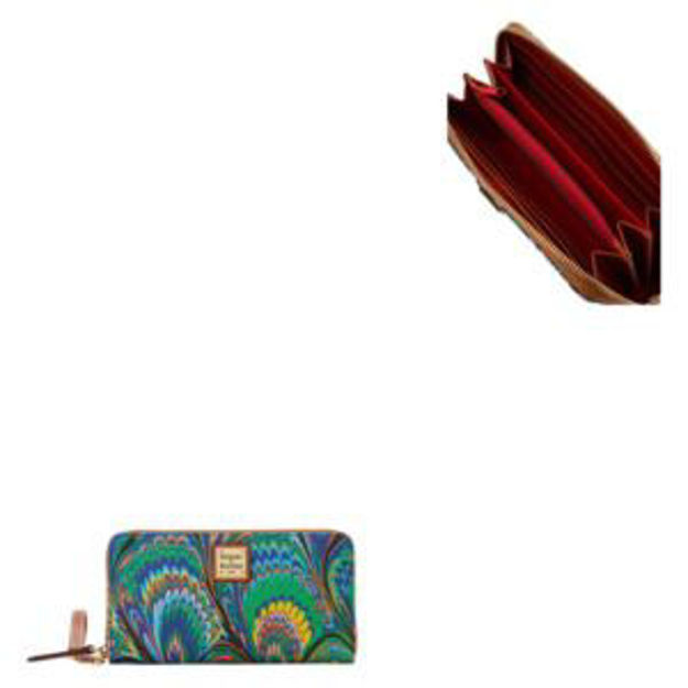 Picture of Plumes Large Zip Around Wristlet