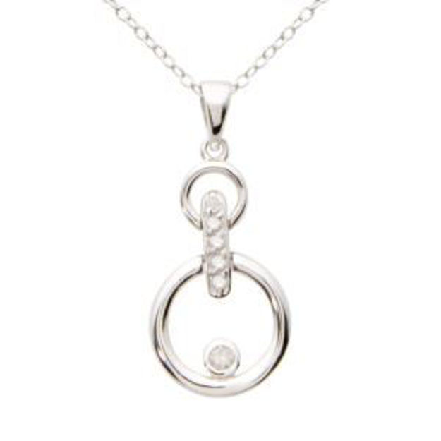 Picture of Sterling Silver Contemporary Diamond Necklace