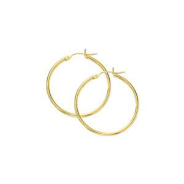 Picture of 14k Yellow Gold 30mm Hoop Earrings