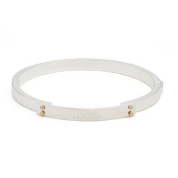 Picture of Two-Tone Sterling Silver Logo Bangle Bracelet
