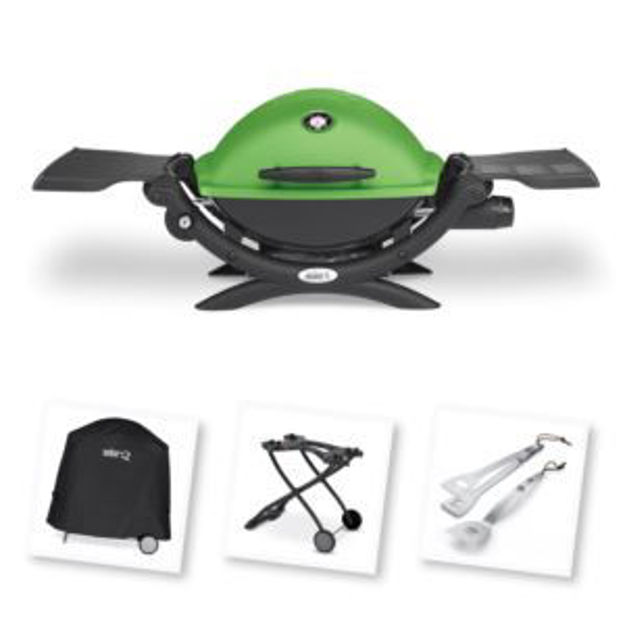 Picture of KIT Q1200 Gas Grill +2pc Tools/Cart/Cover-Green