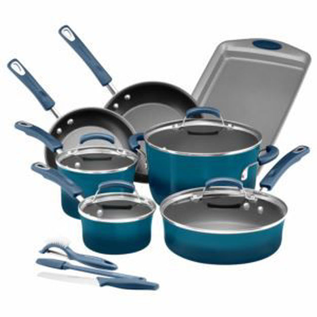 Picture of 14pc Classic Brights Nonstick Cookware Marine Blue