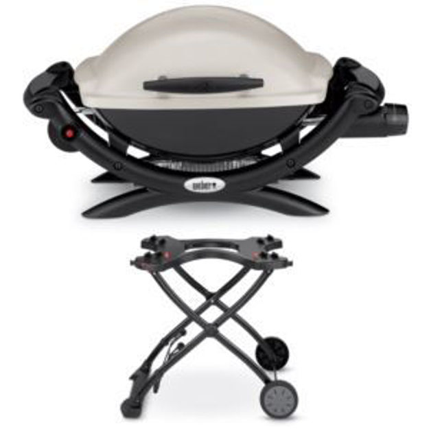 Picture of KIT Q1000 Portable Gas Grill + Portable Cart