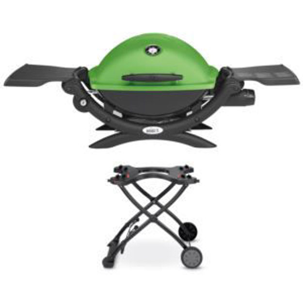 Picture of KIT Q1200 Gas Grill & Portable Cart - Green