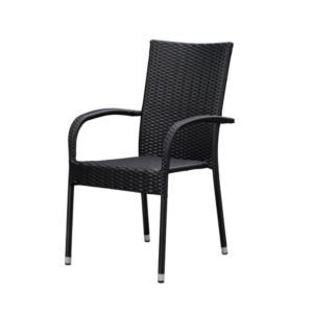 Picture of Morgan Outdoor Wicker Chair Black 4-Pack