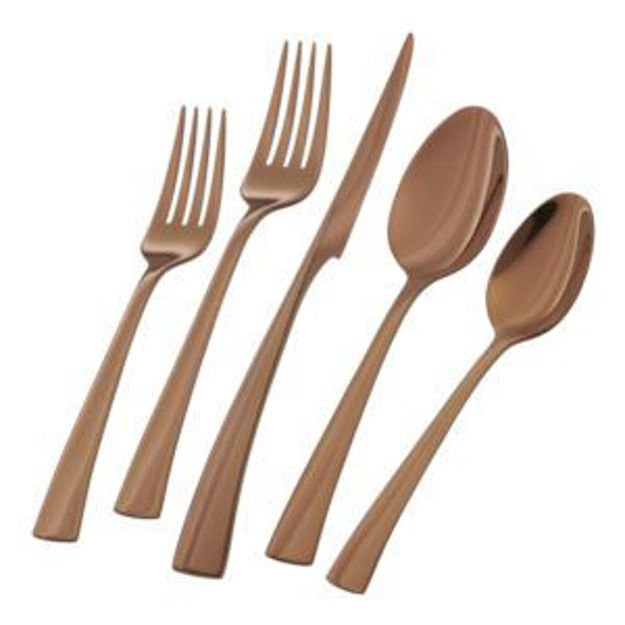 Picture of Bellasera 20pc 18/10 Stainless Steel Flatware Set Rose Gold