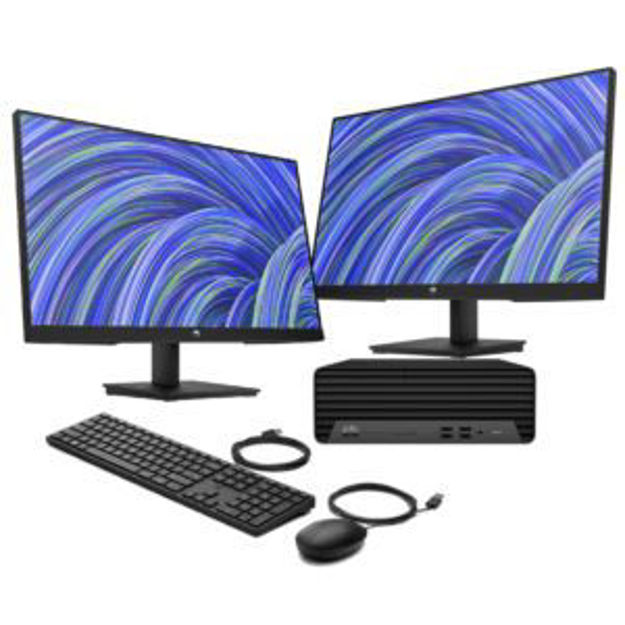 Picture of Intel Business Desktop PC, (2) 24" HD Monitors, Windows 11 Pro