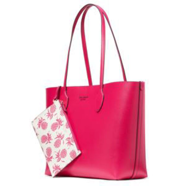 Picture of Bleecker Pineapple Pop Printed Large Tote - Wild Raspberry Multi