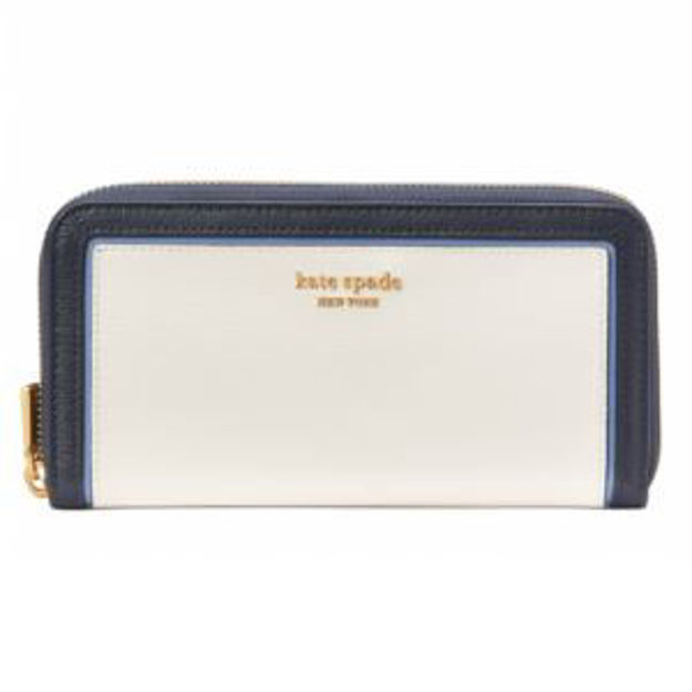 Picture of Morgan Colorblocked Zip Around Continental Wallet - Cream Multi