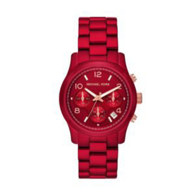Picture of Ladies' Runway Chronograph Red Stainless Steel Watch Red Dial