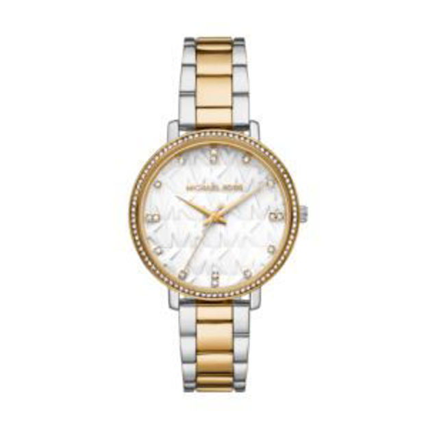 Picture of Ladies' Pyper Two-Tone Stainless Steel Watch White MK Logo Dial