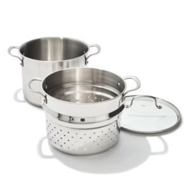 Picture of Agility 8.4qt Stainless Steel Boiler Pot w/ Lid & Steamer Insert