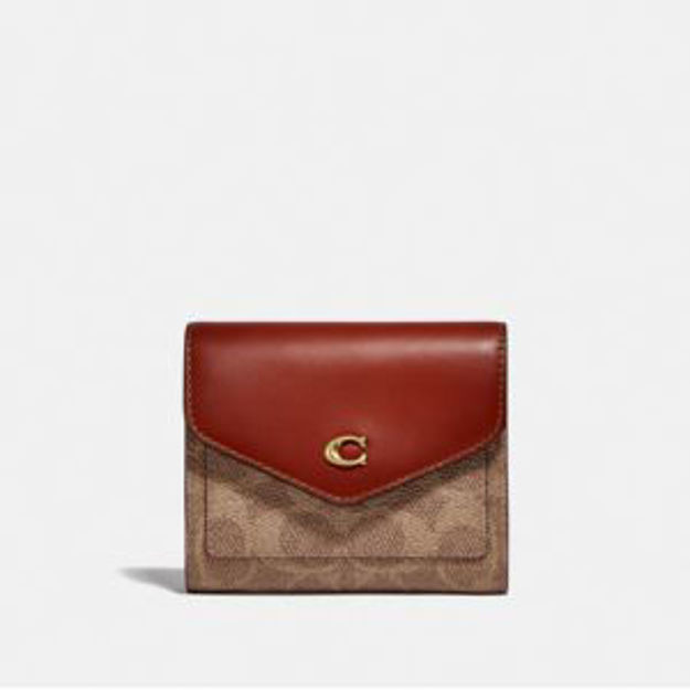 Picture of Wyn Small Wallet - Colorblock Signature Canvas