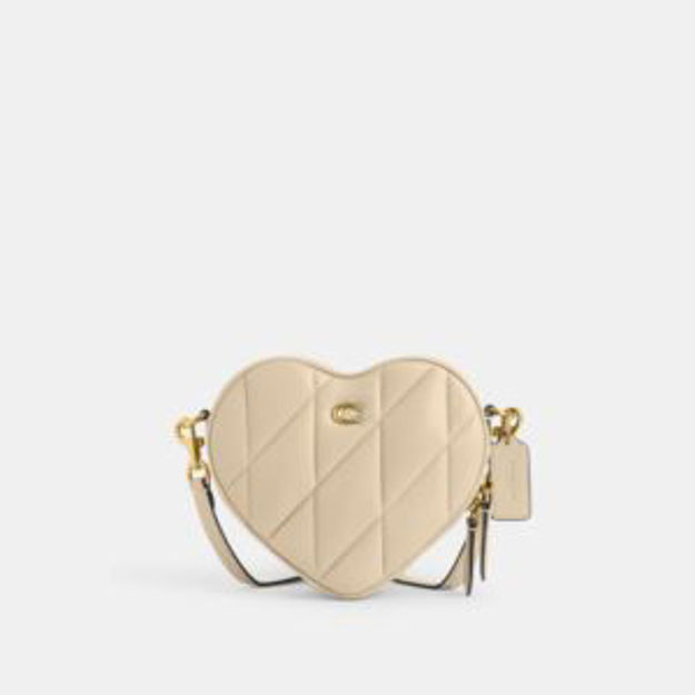 Picture of Heart Crossbody w/ Quilting - Ivory
