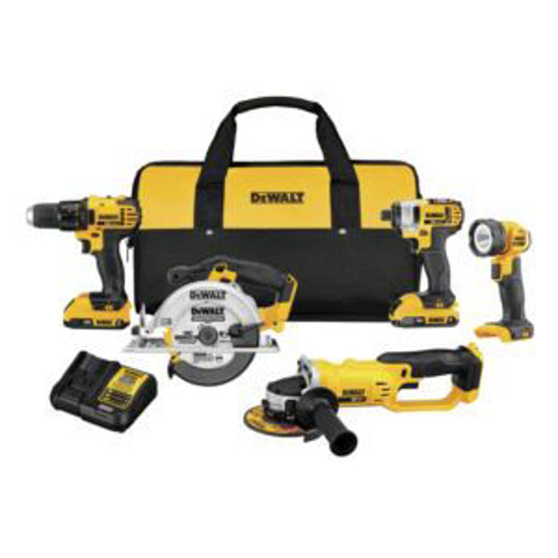 Picture of 20V MAX Compact 5-Tool Combo Kit - Drill/Driver Impact Grinder Light Saw