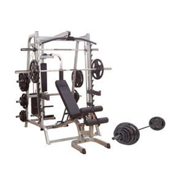 Picture of Body-Solid Series 7 Smith Gym with Rubber Grip Olympic Plate Set