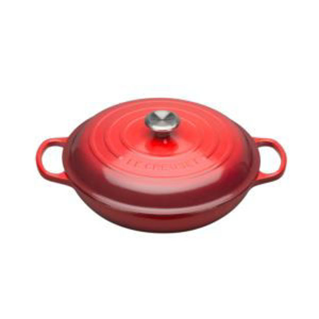 Picture of 3.5qt Signature Cast Iron Braiser Cerise