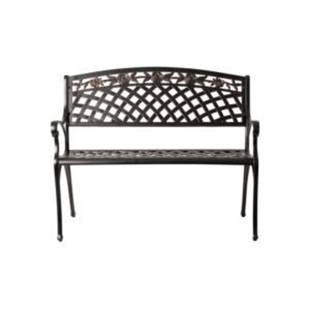 Picture of Scarlet Aluminum Patio Bench Antique Bronze