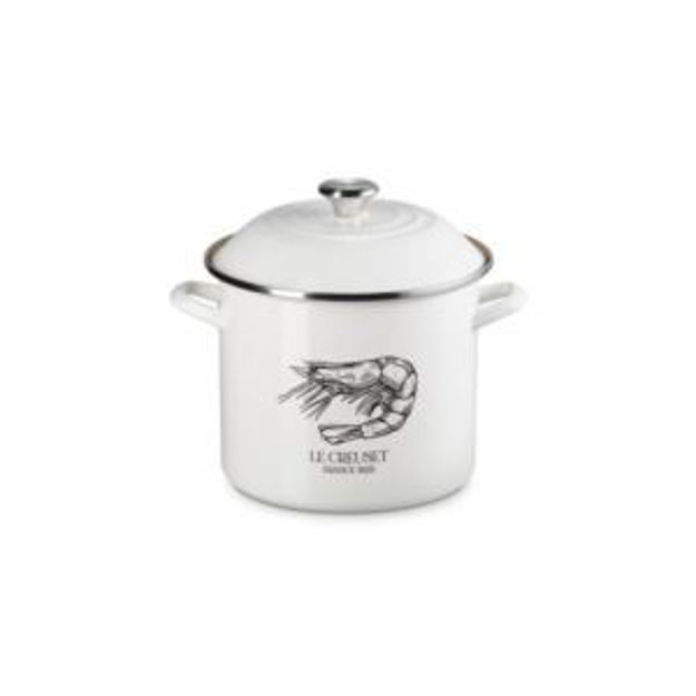 Picture of 10qt Enamel on Steel Covered Shrimp Stockpot w/ Lid