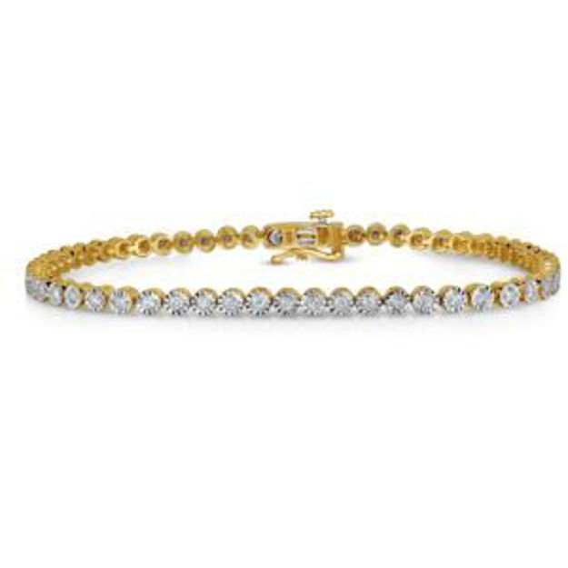 Picture of Round 1.00twt Diamond & Yellow Gold Bracelet