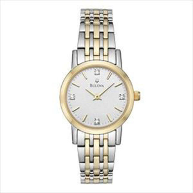 Picture of Womens Classic Two-Tone Diamond Watch White-Silver Dial