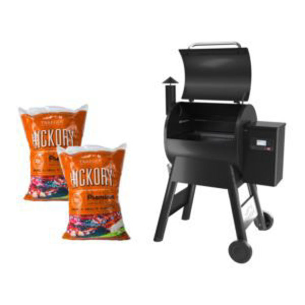 Picture of Pro 575 Smart Pellet Grill/Smoker Black w/ Hickory Pellets